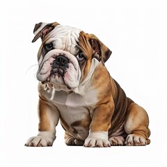 Obraz premium english bulldog isolated on white. clipart. generated by AI