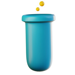 3d test tube medical health care