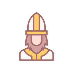 saint patrick icon for your website design, logo, app, UI. 