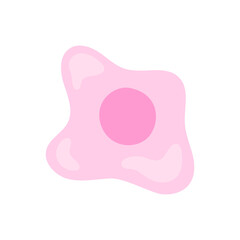 Human stem cell icon. Nucleus and membrane tissue under microscope. Medical design illustration.