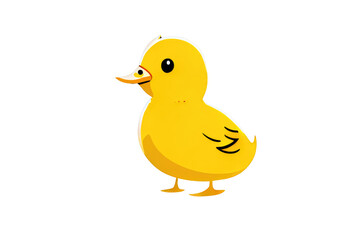 Fototapeta premium Yellow duck isolated on transparent. generative Ai