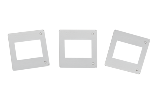 Three transparency holders png no background set