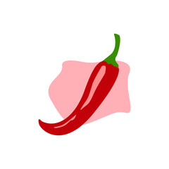 Chilli fruit Illustration vector graphic , spicy hot red