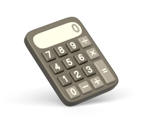Realistic 3d icon of calculator