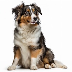 Fototapeta premium english shepherd isolated on white background. generated by AI