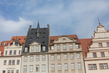 Vintage historical buildings in Leipzig Germany
