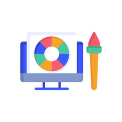 color palette icon for your website design, logo, app, UI. 