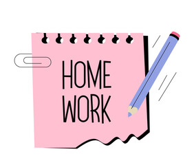 Home Work Sticker Template