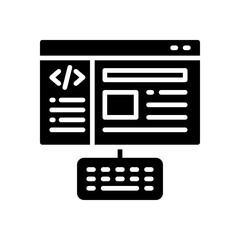 coding icon for your website, mobile, presentation, and logo design.