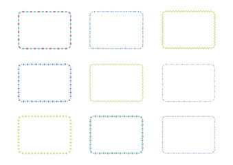 手書きの飾りラインのベクターフレーム