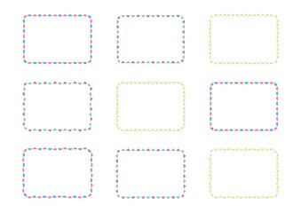 手書きの飾りラインのベクターフレーム