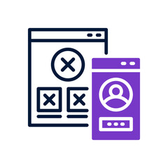 wireframe icon for your website, mobile, presentation, and logo design.