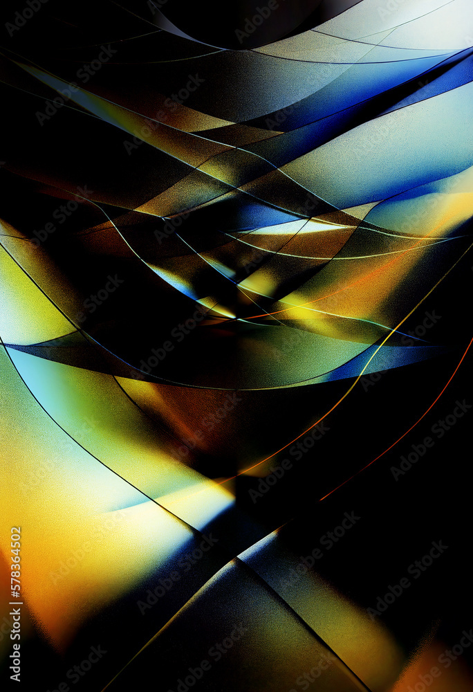 Poster abstract shiny color wave. digital art.