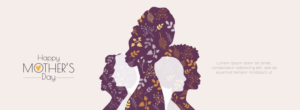 Happy Mother's Day card. Card with place for text.