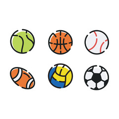 sports ball flat vector design