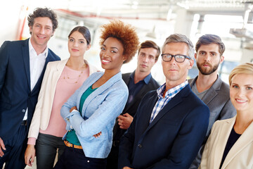 Everyone has their own speciality. Cropped portrait of a group of business professionals in the workplace.