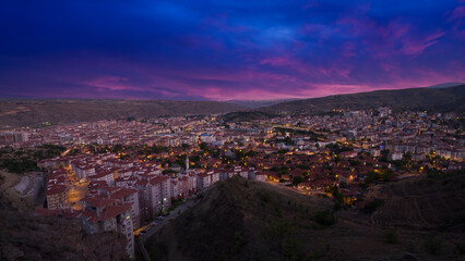  Evening in the city center of Cankiri. Turkey 