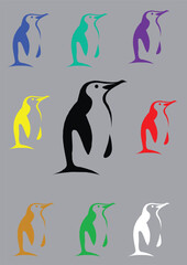 cartoon illustrator vector of cute penguin 