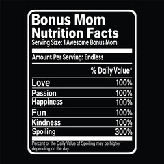  Bonus mom Nutrition Facts