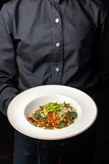 vegetarian salad prepared by the chef

