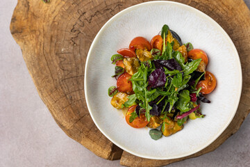 vegetarian salad prepared by the chef
