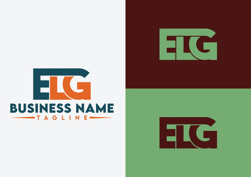  Letter ELG logo design, ELG letter logo