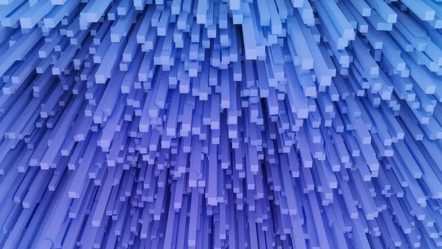 Geometric cube background with square shapes, seamless looping animated architectural wavy mosaic surface, 3d motion design.