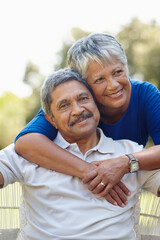 Real love is forever. a loving senior couple enjoying quality time together outdoors.