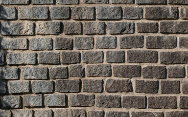 wall of an old decorative bricks. High quality photo