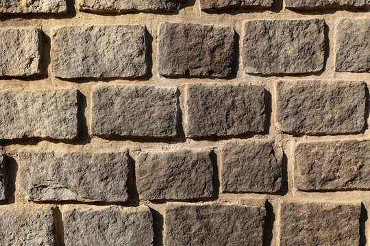 wall of an old decorative bricks. High quality photo