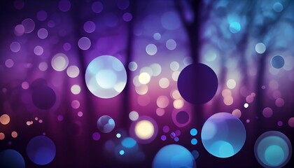 A blue and purple gradient with circular bokeh lights, creating a calming and soothing atmosphere, Generative AI, illustration