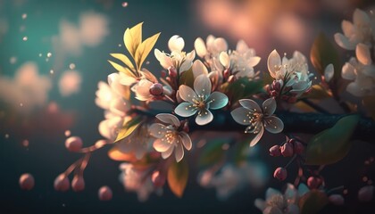 Beutiful spring blossom , made with generated ai