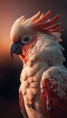 Fototapeta premium Beautiful portrait of an cockatoo, made with generative ai