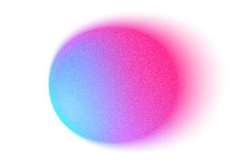 Color gradient circle background, grain noise texture. Color gradation blend mesh, vector holographic chromatic blur