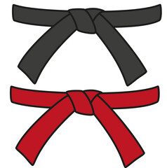 red and black belt karate taekwon-do boxing fight © anastasia_7em