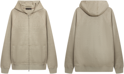 Mock up beige hoodie, front and back view,isolated on transparent or white background, png, mockup