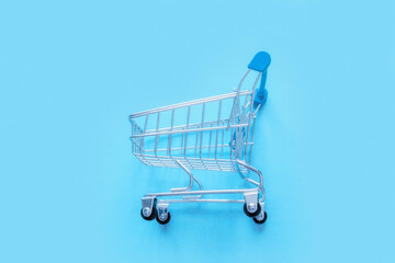 grocery cart close up concept of shopping, consumer rights