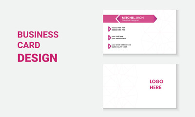 Business card design with simple and Modern minimalist print template.Elegant and luxurious Vector business card template.