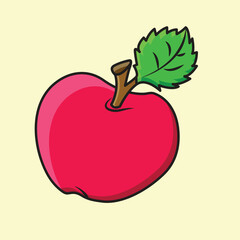 Illustration of Apple Fruit Vector Apple Drawing