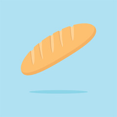 cute sweet bread bakery single image vector illustration blue background