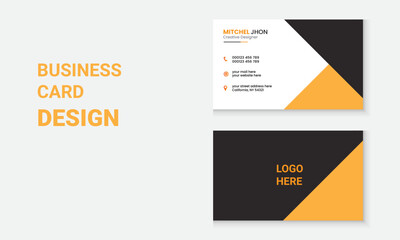 Business card design with simple and Modern minimalist print template.Elegant and luxurious Vector business card template.