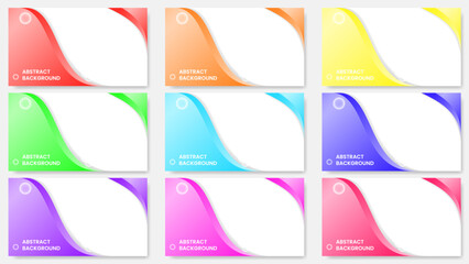 sets of background with circles. banner design template with gradient color and bubbles. simple, modern and elegant concept. used for backdrop, banner, flyer or brochure