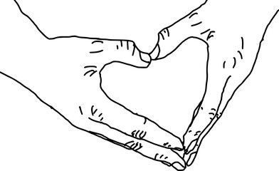 Two hands making a heart shape