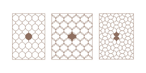 Islamic pattern with thin lines on white background. Geometric elements for your project. Simple vector design print in arabic style.