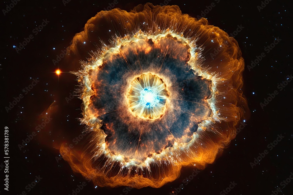 Wall mural illustration of a supernova - created with generative ai