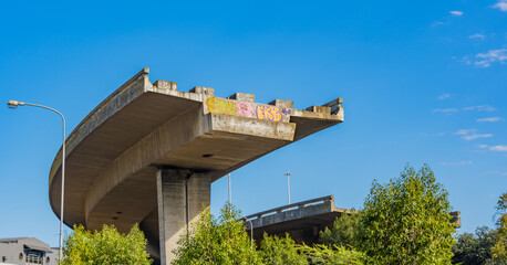 Unfinished Foreshore Freeway Bridge in Cape Town South Africa