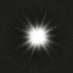 Obraz premium Vector transparent sunlight special lens flare light effect. Bright beautiful star. Light from the rays. 