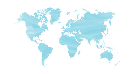 Fototapeta na wymiar vector illustration of blue colored world map