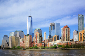 Fototapeta na wymiar Skyscrapers in Manhattan, downtown New York City