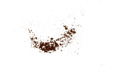 Coffee powder particle isolated element
